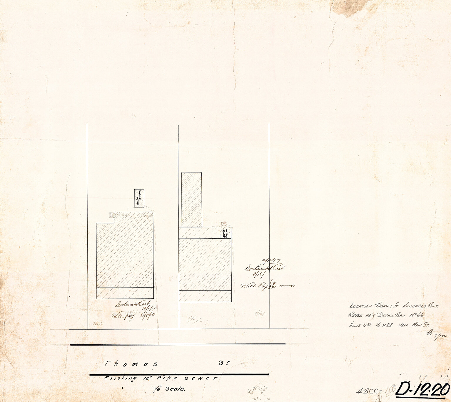 Thomas Street, Kangaroo Point, two houses
