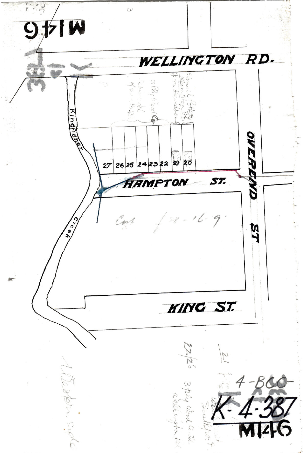 Plan of Hampton Street, East Brisbane, showing property owners