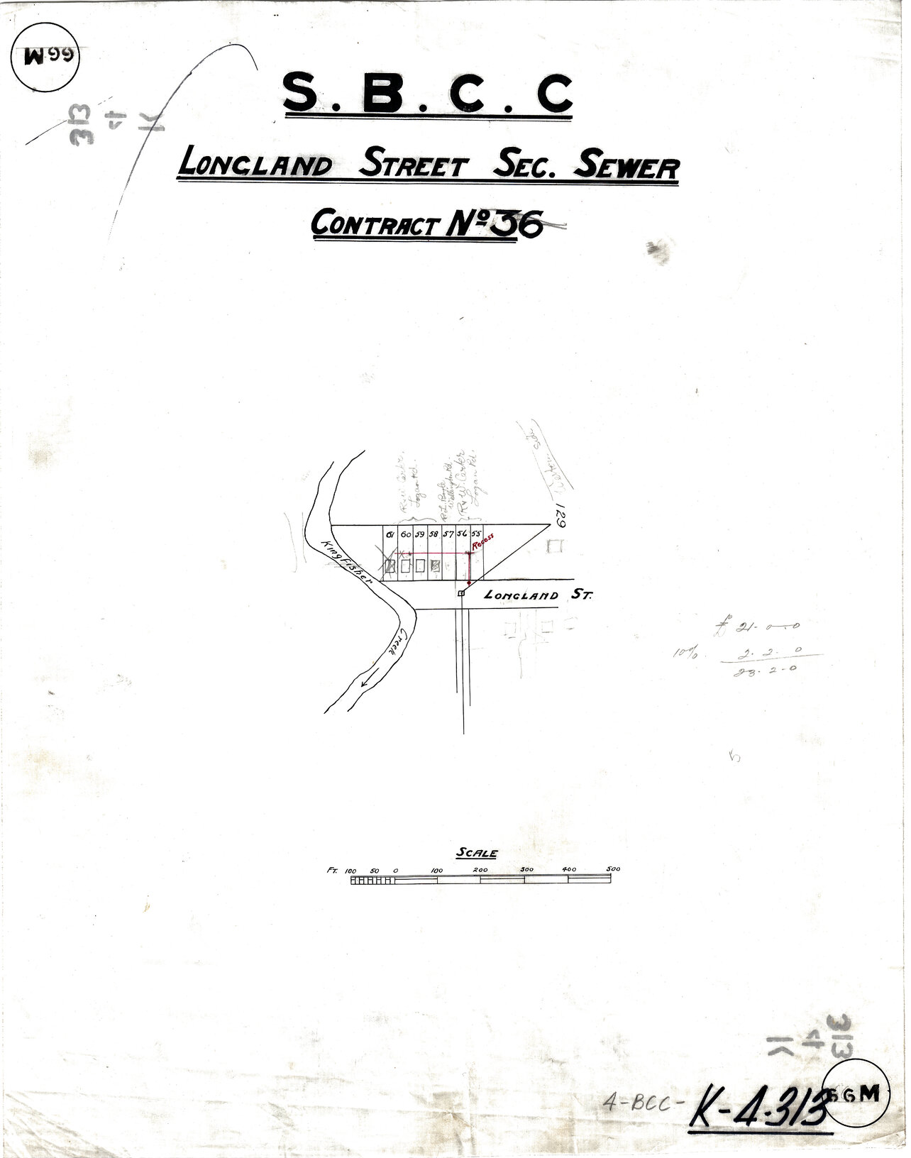 Longlands Street sectional sewer, East Brisbane - 1905, 1914