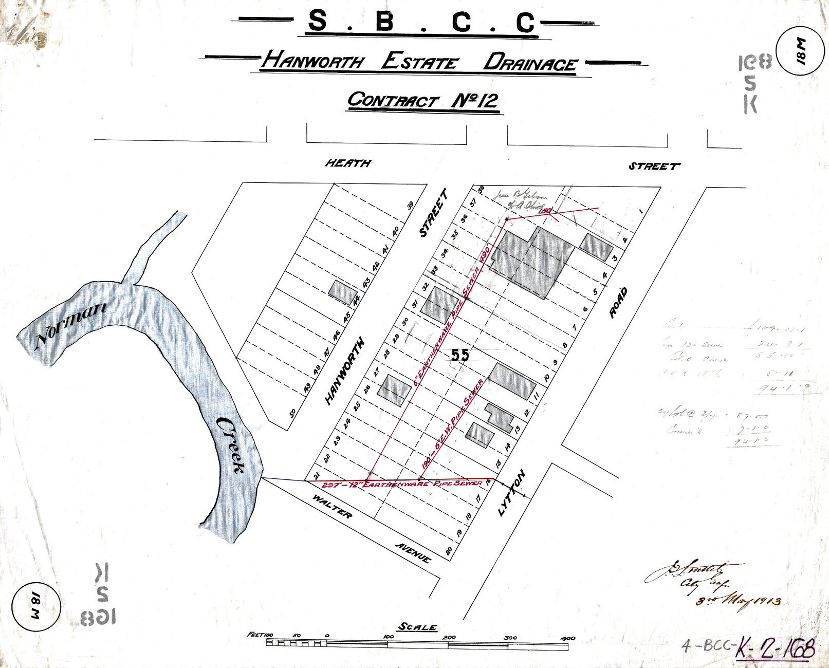 Hanworth Estate drainage, East Brisbane - 1902, 1914
