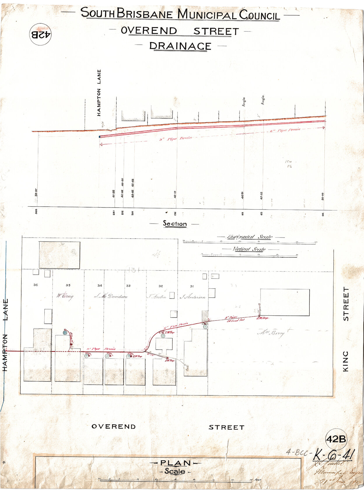 Overend Street drainage, East Brisbane - 1902