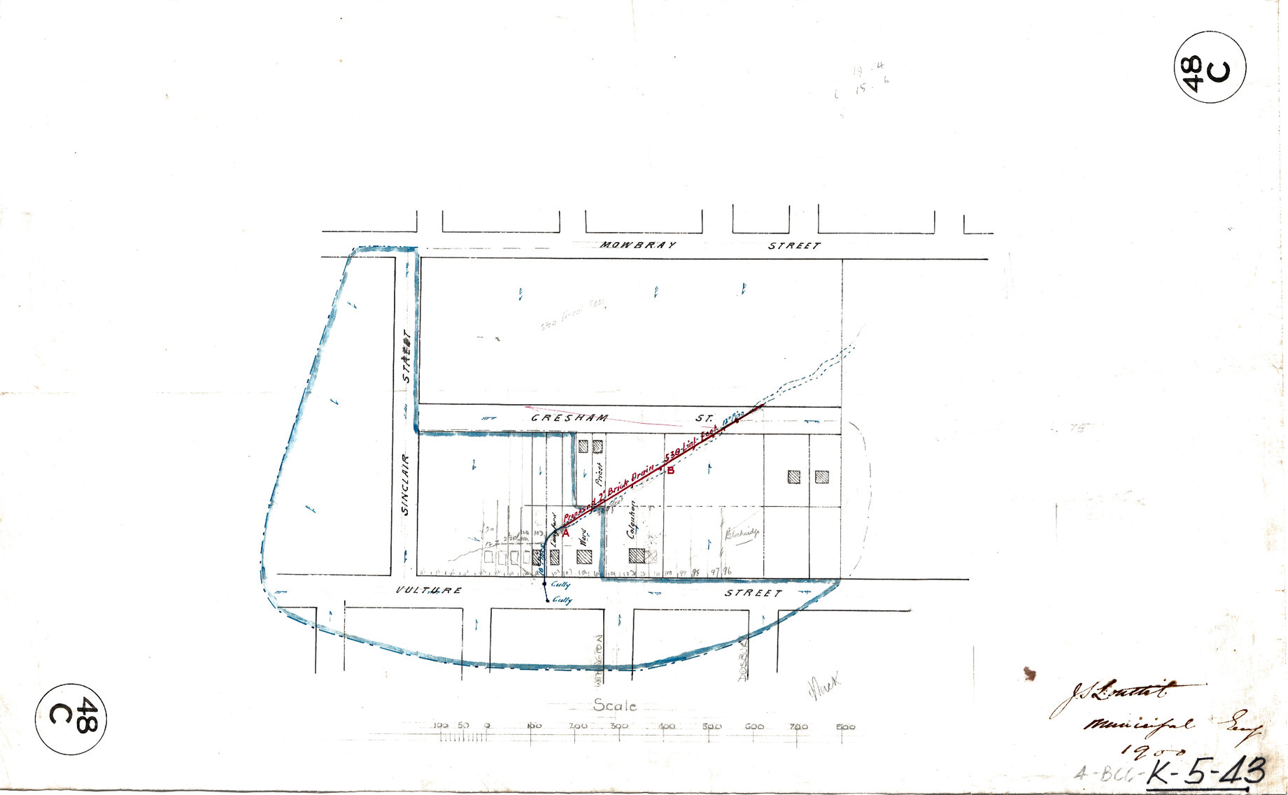 Vulture Street East to Gresham Street drainage, East Brisbane - 1902