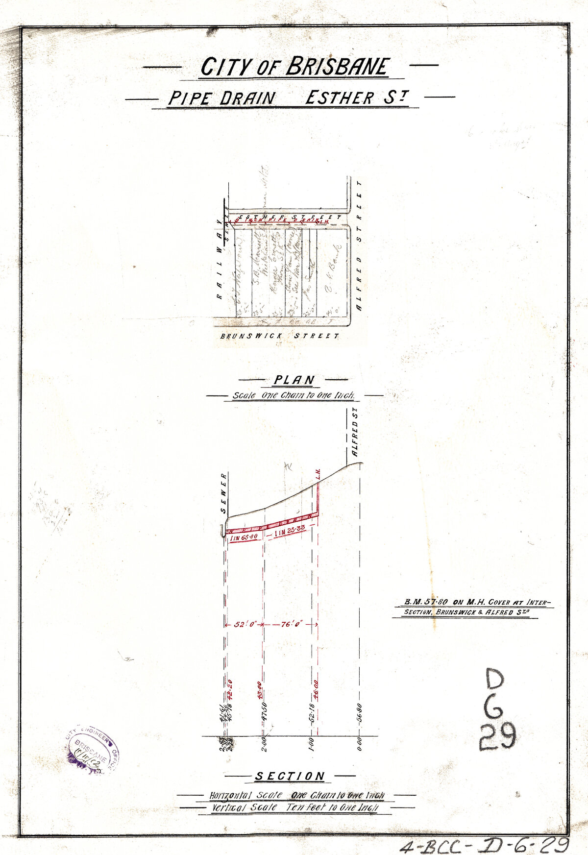Pipe drain Esther Street, Fortitude Valley - 1902
