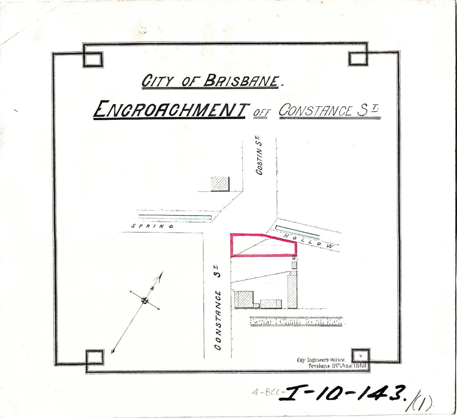 Encroachment off Constance Street, Fortitude Valley - 1889