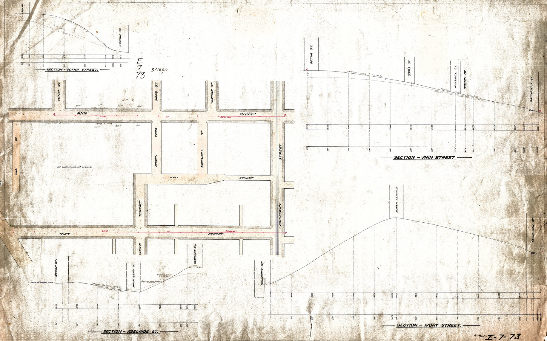 Plan showing grounds of All Hallows, Fortitude Valley - 1921