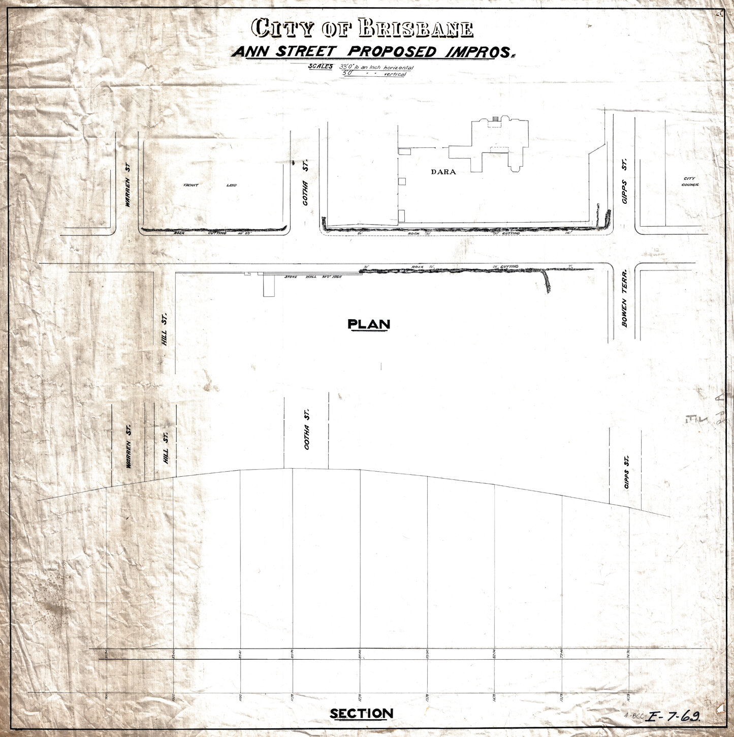 Improvements to Ann Street from Warren to Gipps Street, Fortitude Valley - 1921