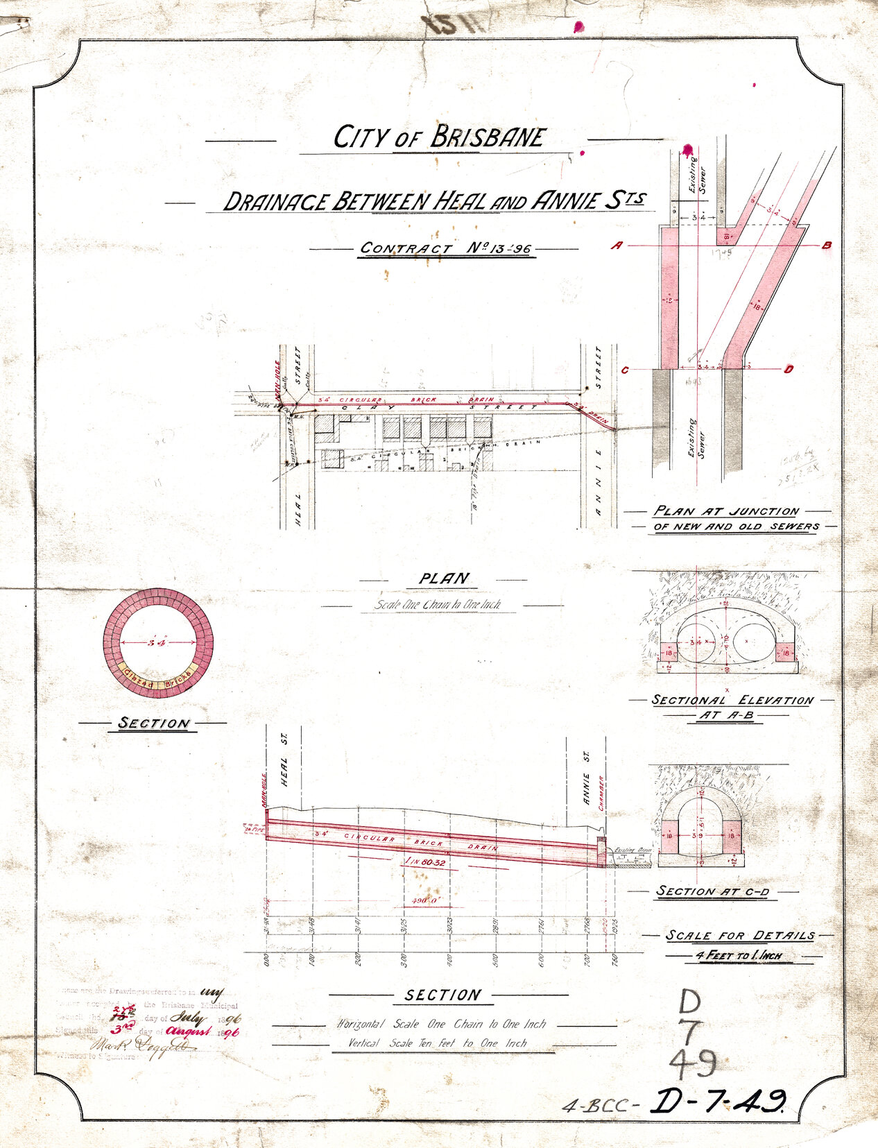 Drainage between Heal and Annie Streets, New Farm - 1896
