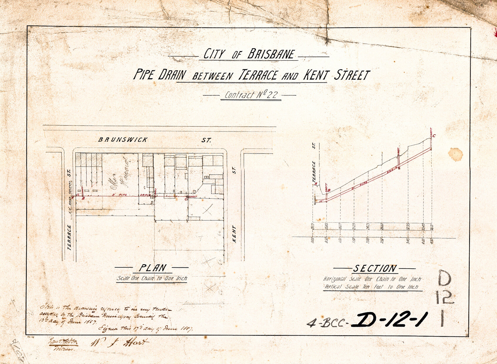 Pipe drain between Terrace and Kent Street, New Farm -1887