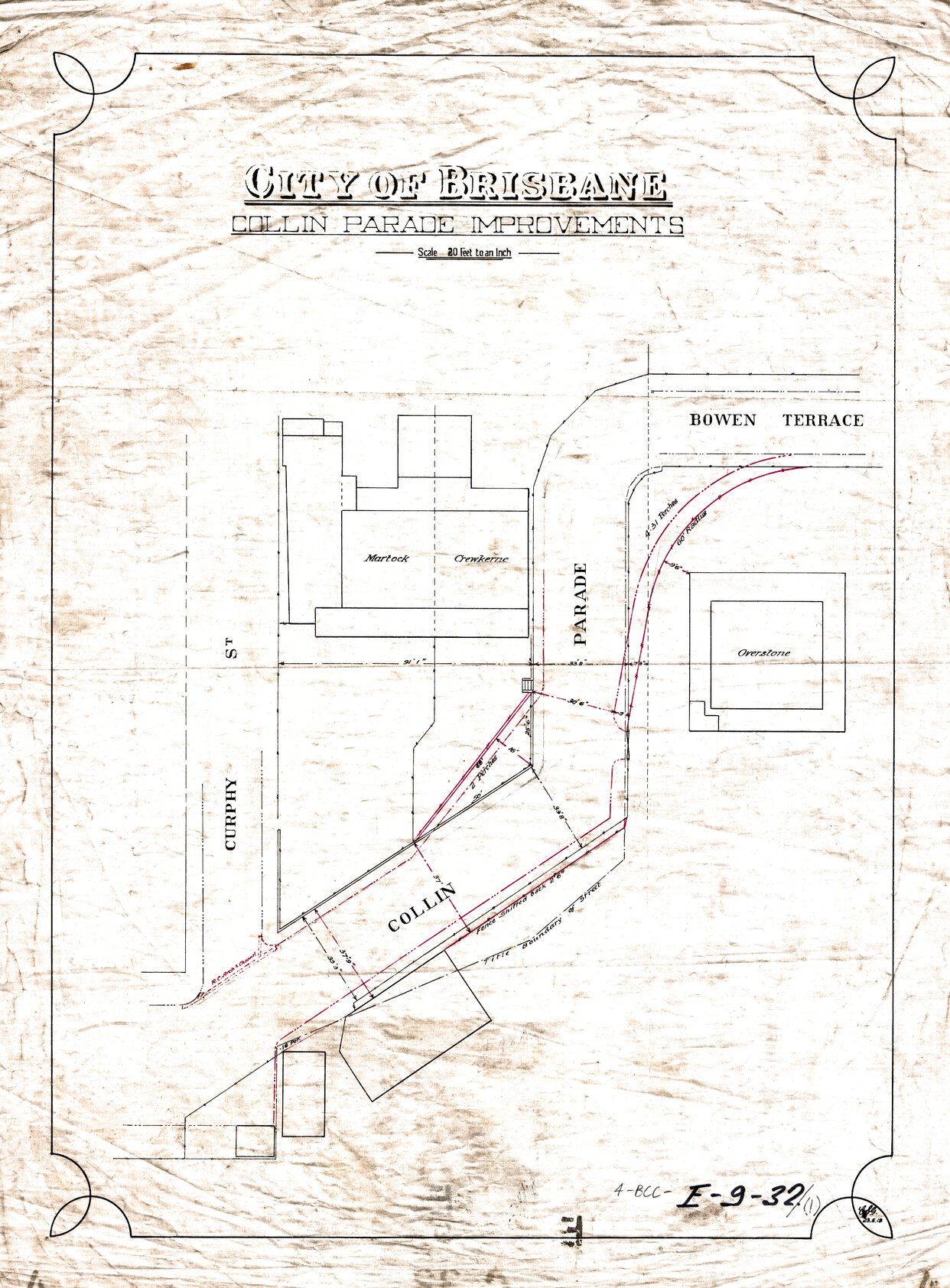 Collin Parade improvements, Fortitude Valley - 1918