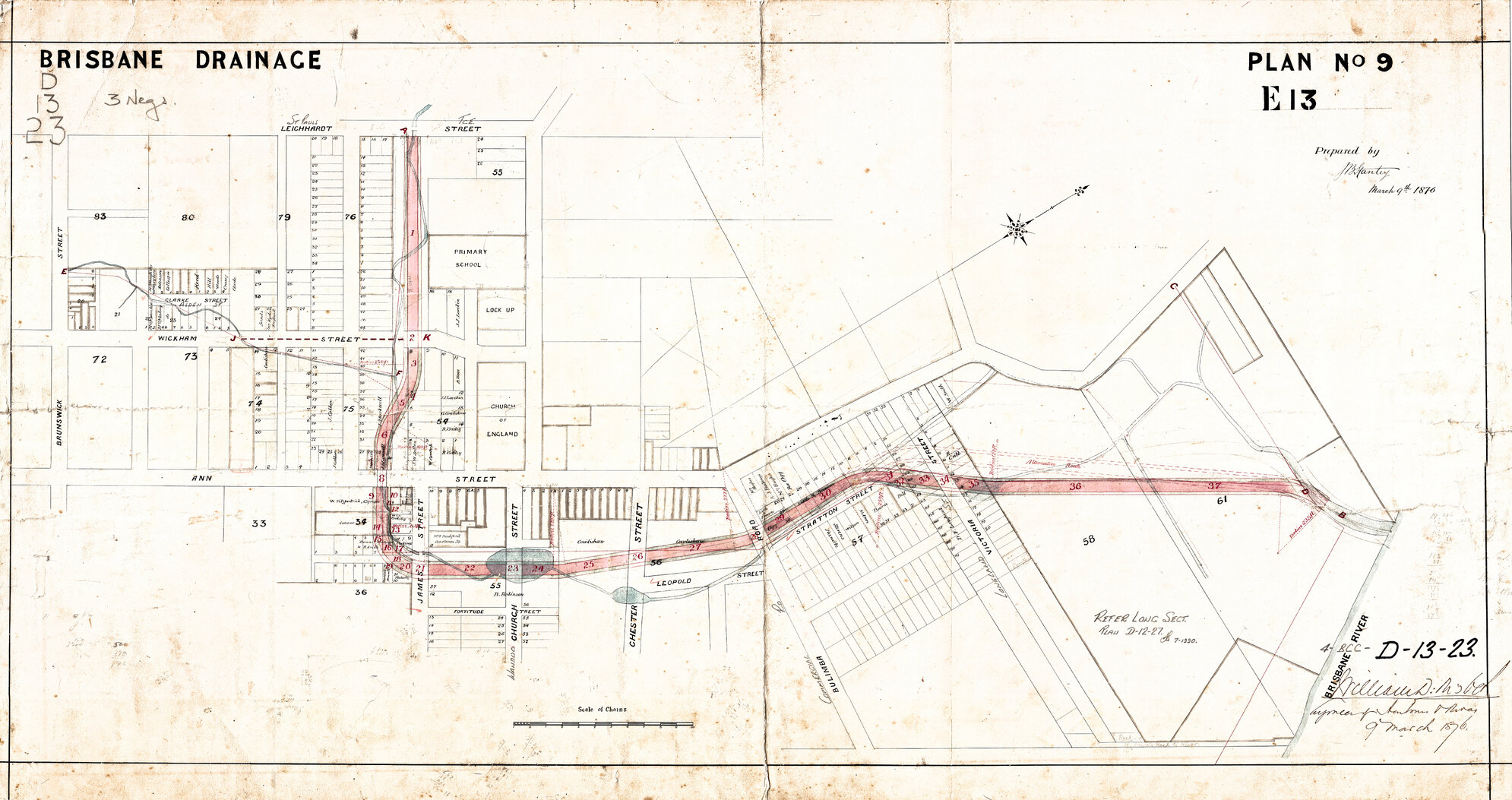 Drainage Fortitude Valley Stratton Street Drain area 1876