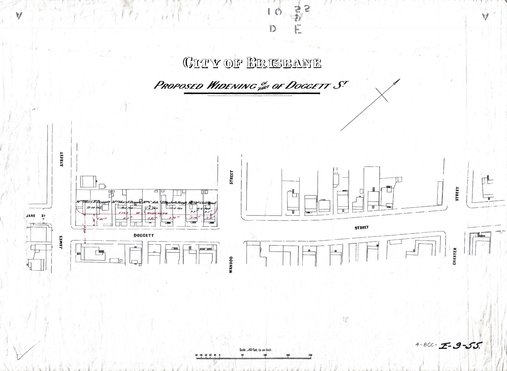 Proposed widening of Doggett Street, Fortitude Valley c.1900