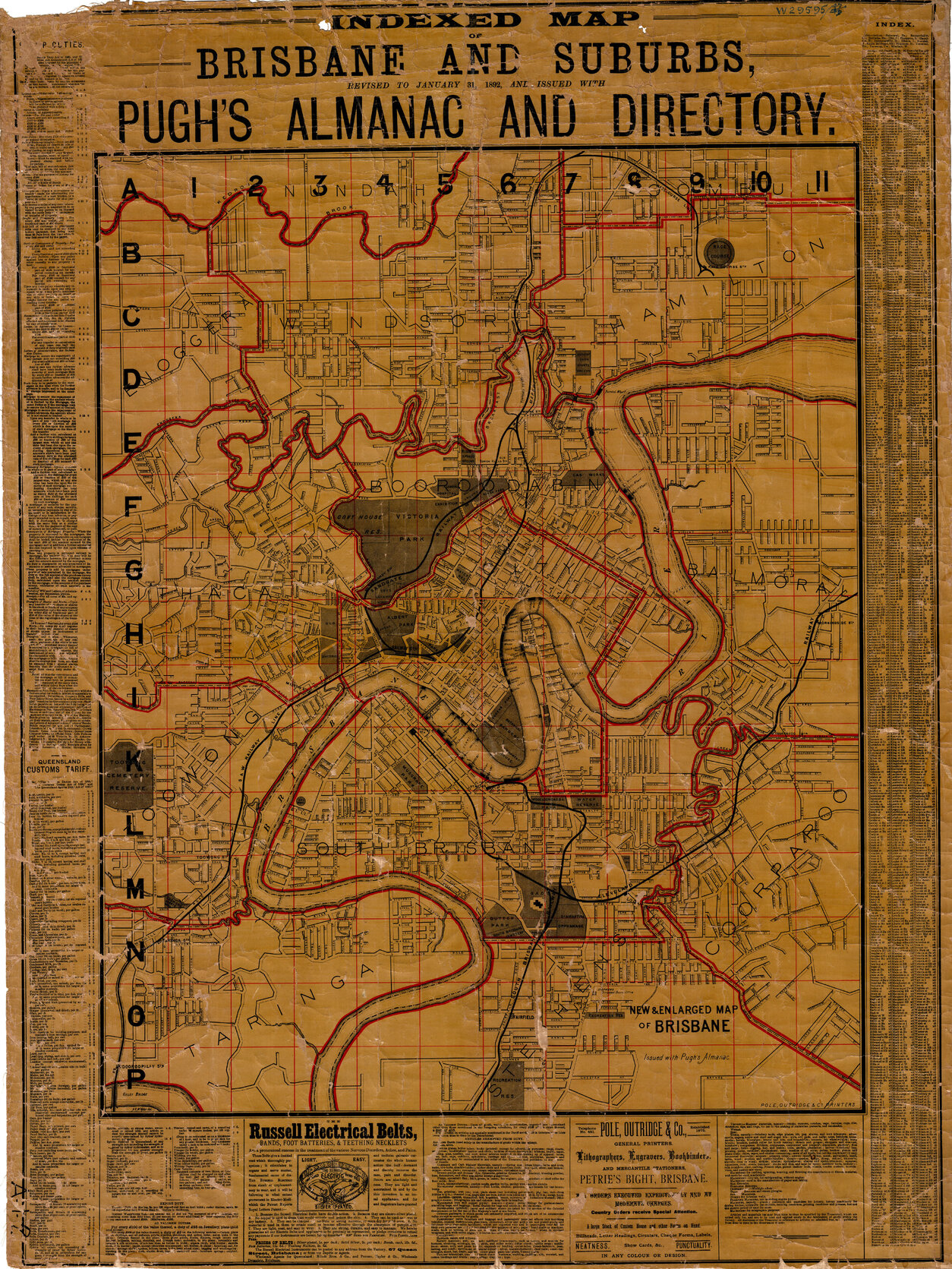 Brisbane and Suburbs Indexed with Street Name List - Pugh's 1892