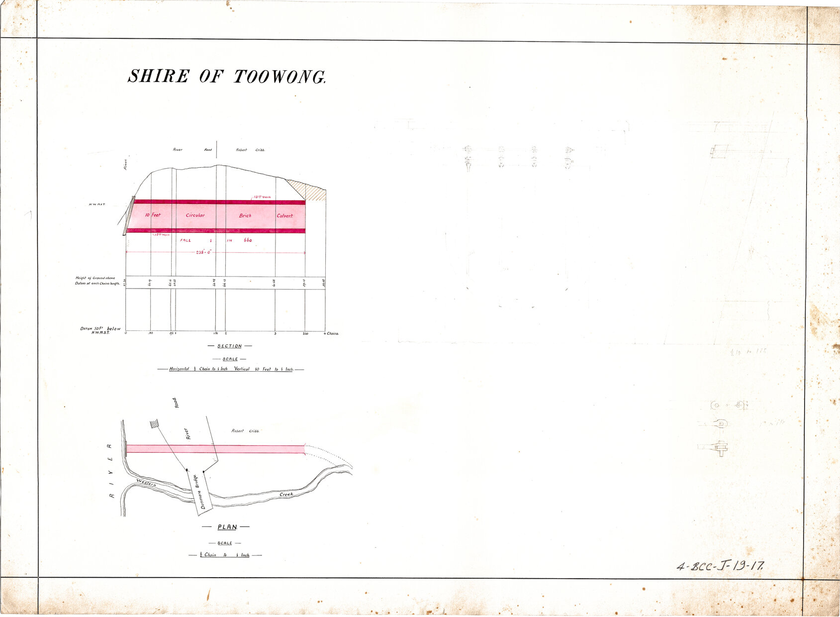 Drainage plan for Coronation Drive, Auchenflower