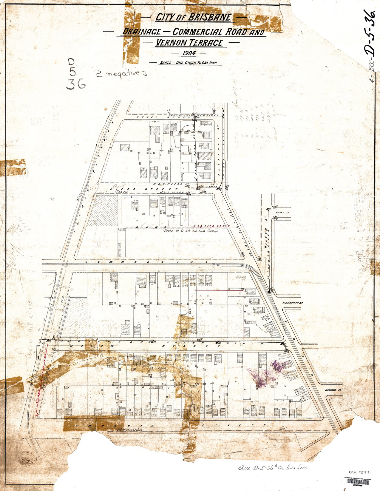 Drainage of Commercial Road and Vernon Terrace, Teneriffe - 1904
