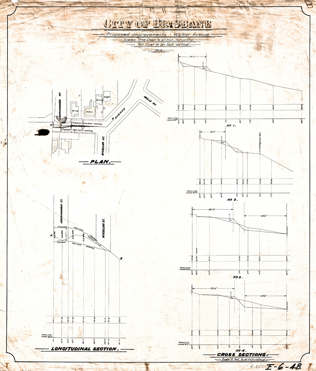 Proposed improvements to Walker Avenue, Teneriffe - 1914