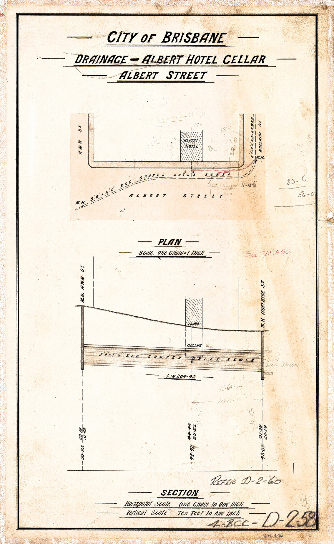 Drainage from Adelaide Street, through Albert Street, extending near Ann Street, Brisbane City - 1904