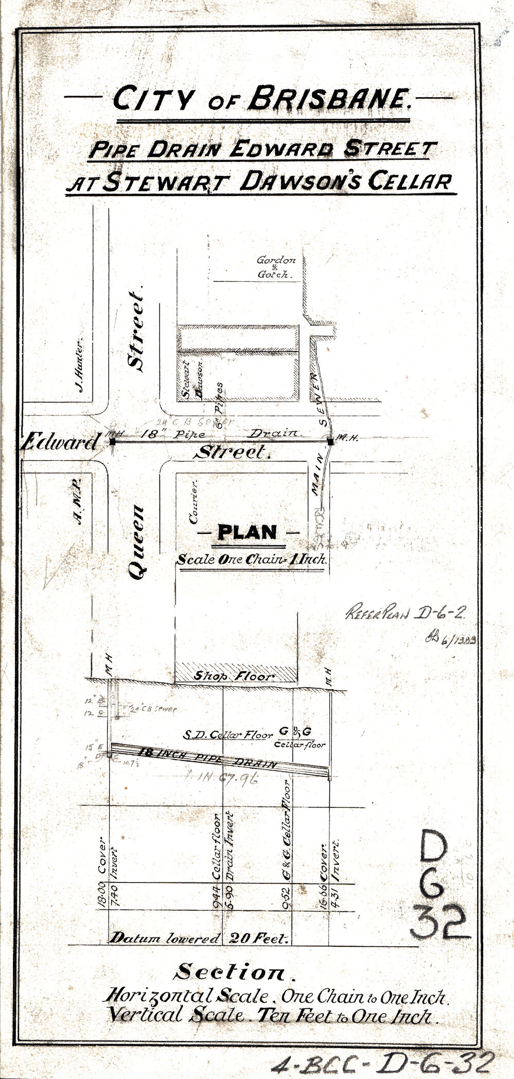 Drainage for Edward Street near Queen Street intersection, Brisbane City - 1880