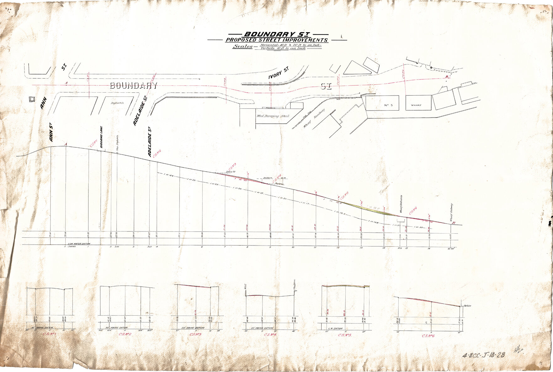 Street improvements, Boundary Street near Ivory Street, Fortitude Valley - 1922