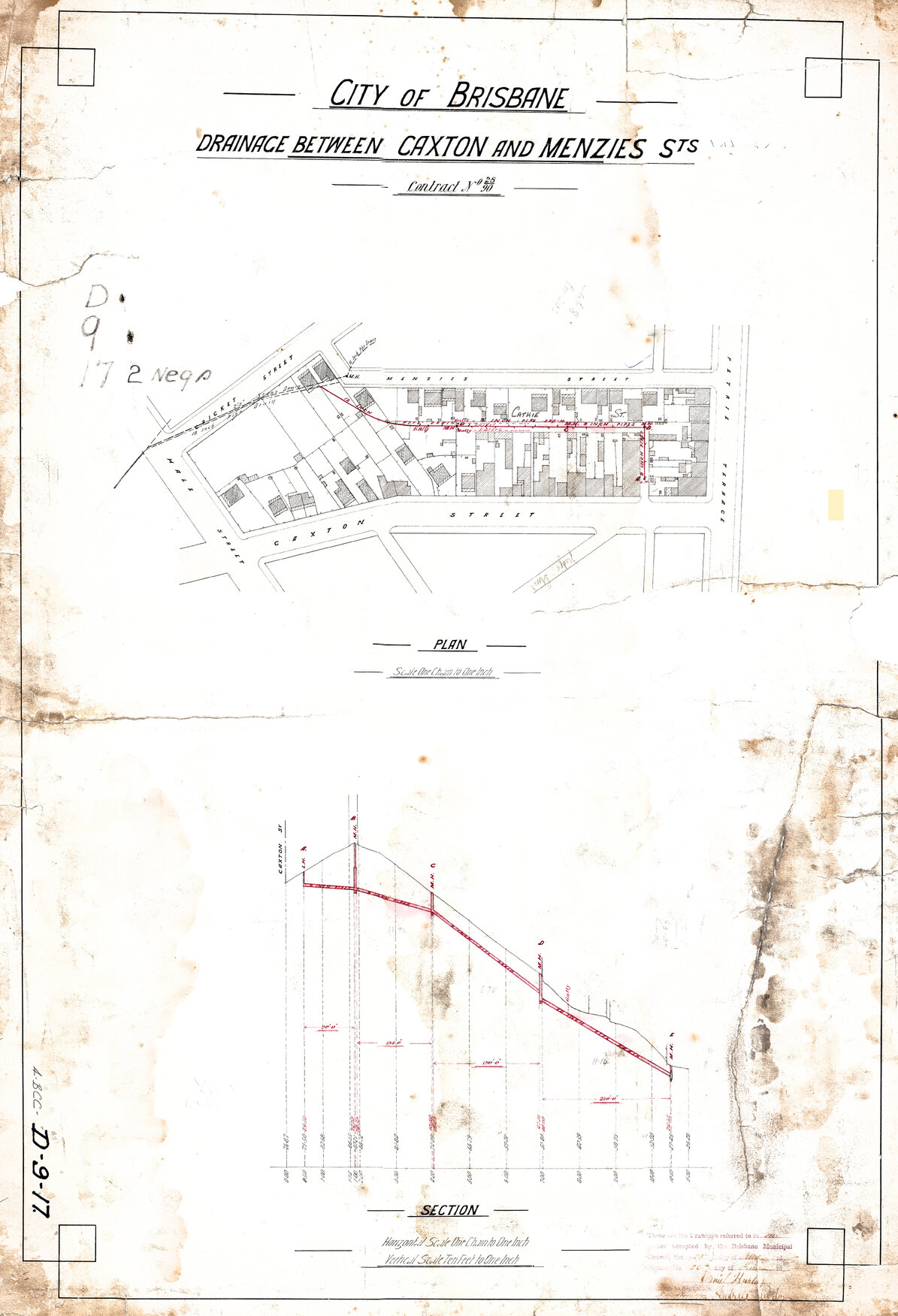 Drainage between Caxton and Menzies Street, Petrie Terrace