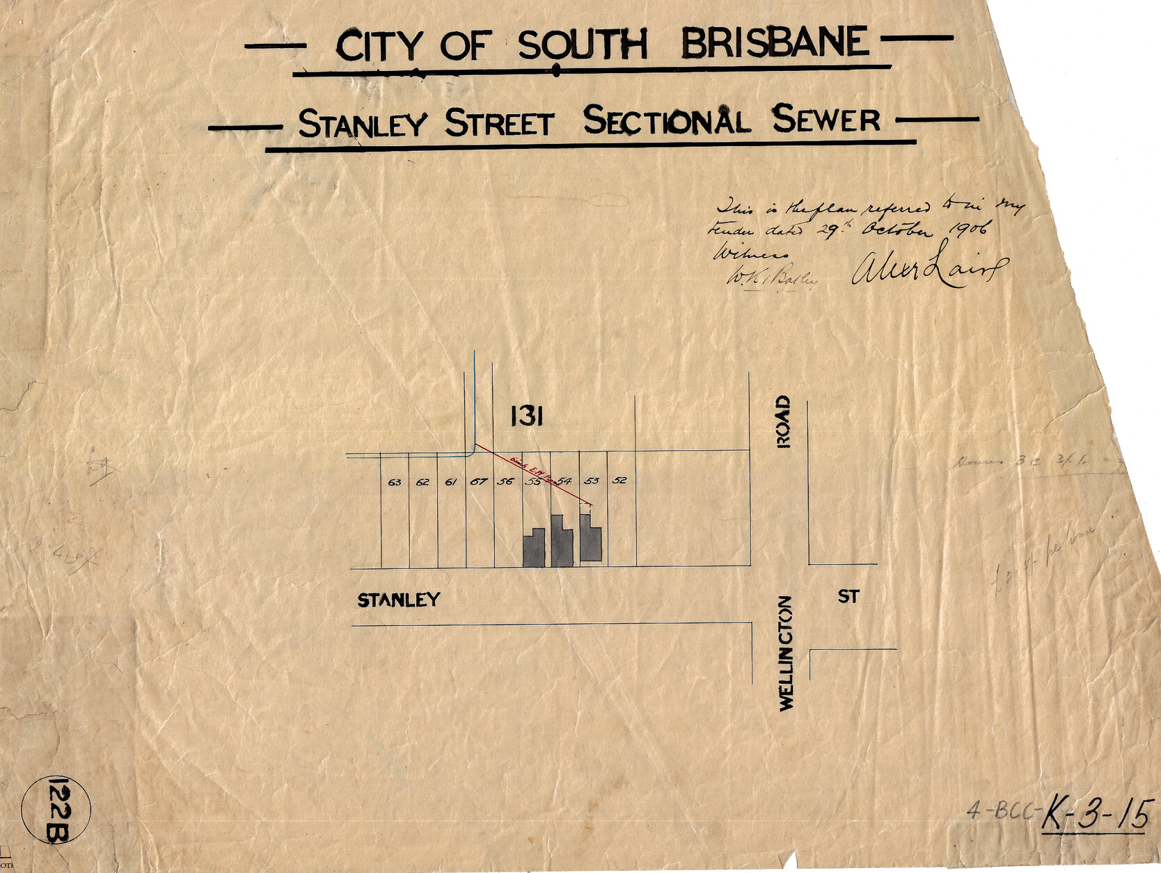 Stanley Street sectional sewer - Woolloongabba - 1906