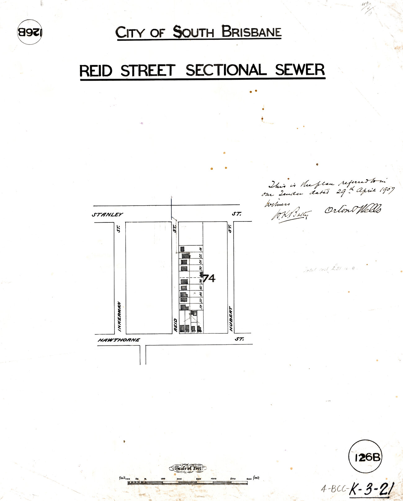 Reid Street sectional sewer - Woolloongabba - 1907