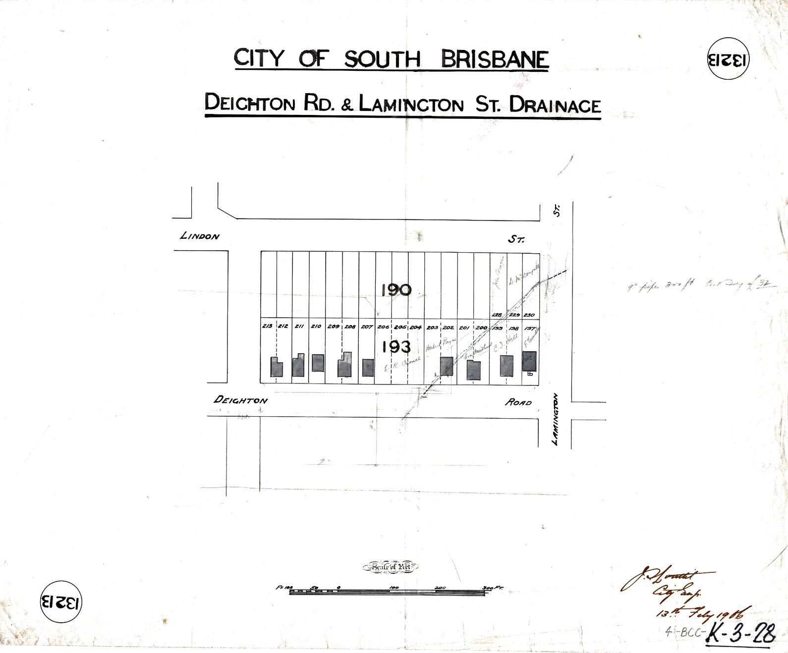 Deighton Road and Lamington Terrace drainage - Dutton Park - 1906