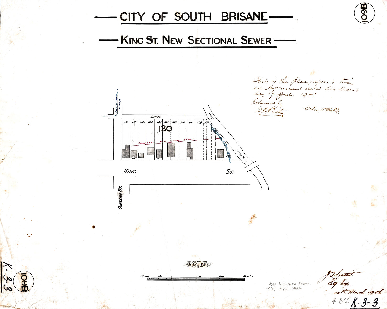 King Street sectional sewer (now Lisburn Street), East Brisbane - 1906