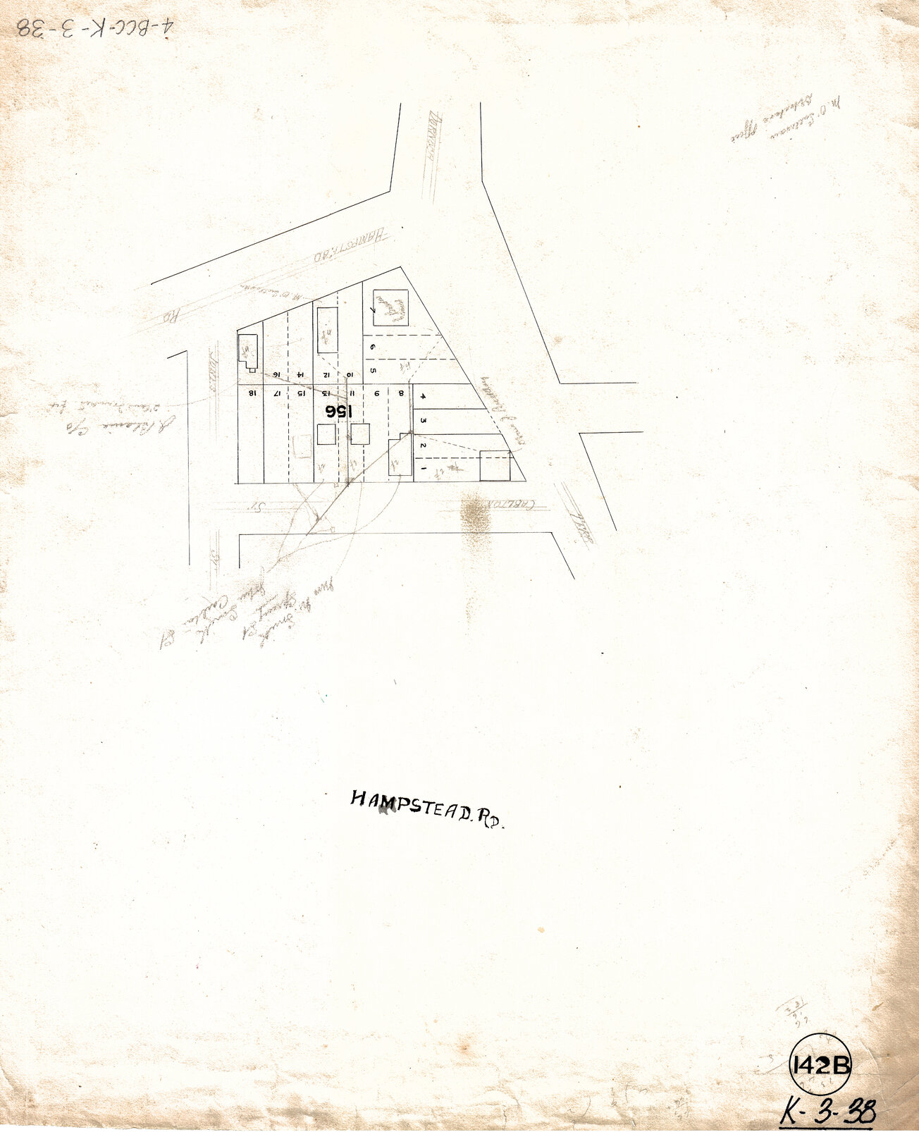 Carlton Street cadastral plan - Highgate Hill - 1908