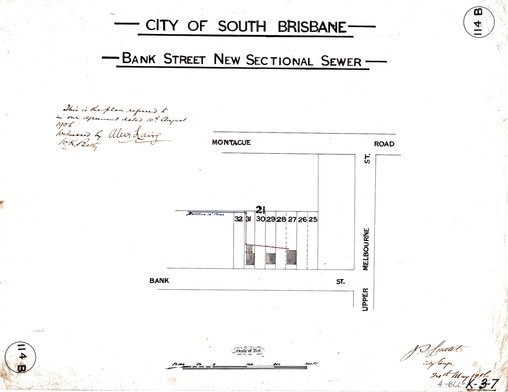 Bank Street sectional sewer - West End - 1906