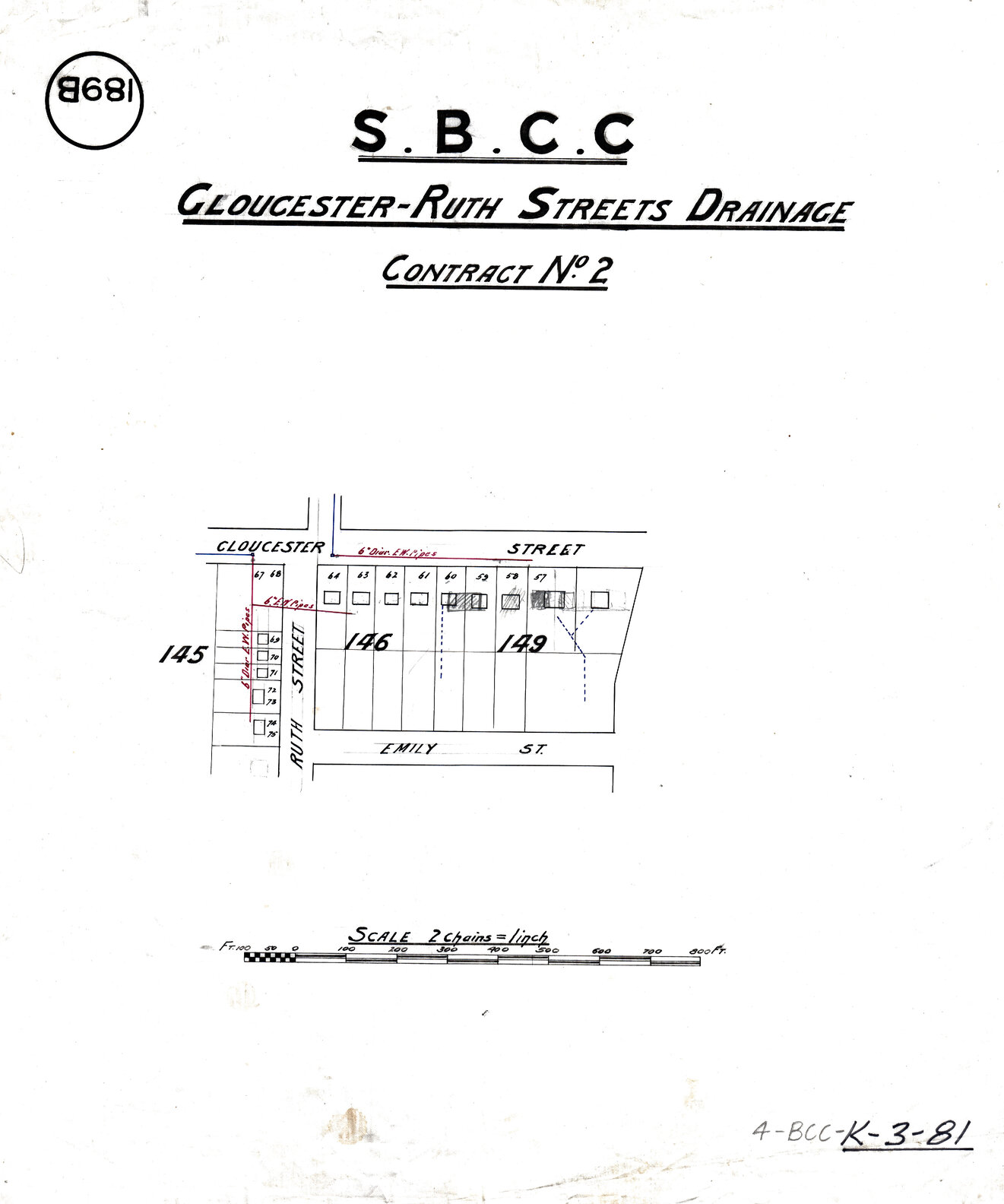 Gloucester-Ruth Streets drainage - Contract No. 2 - Highgate Hill - 1910