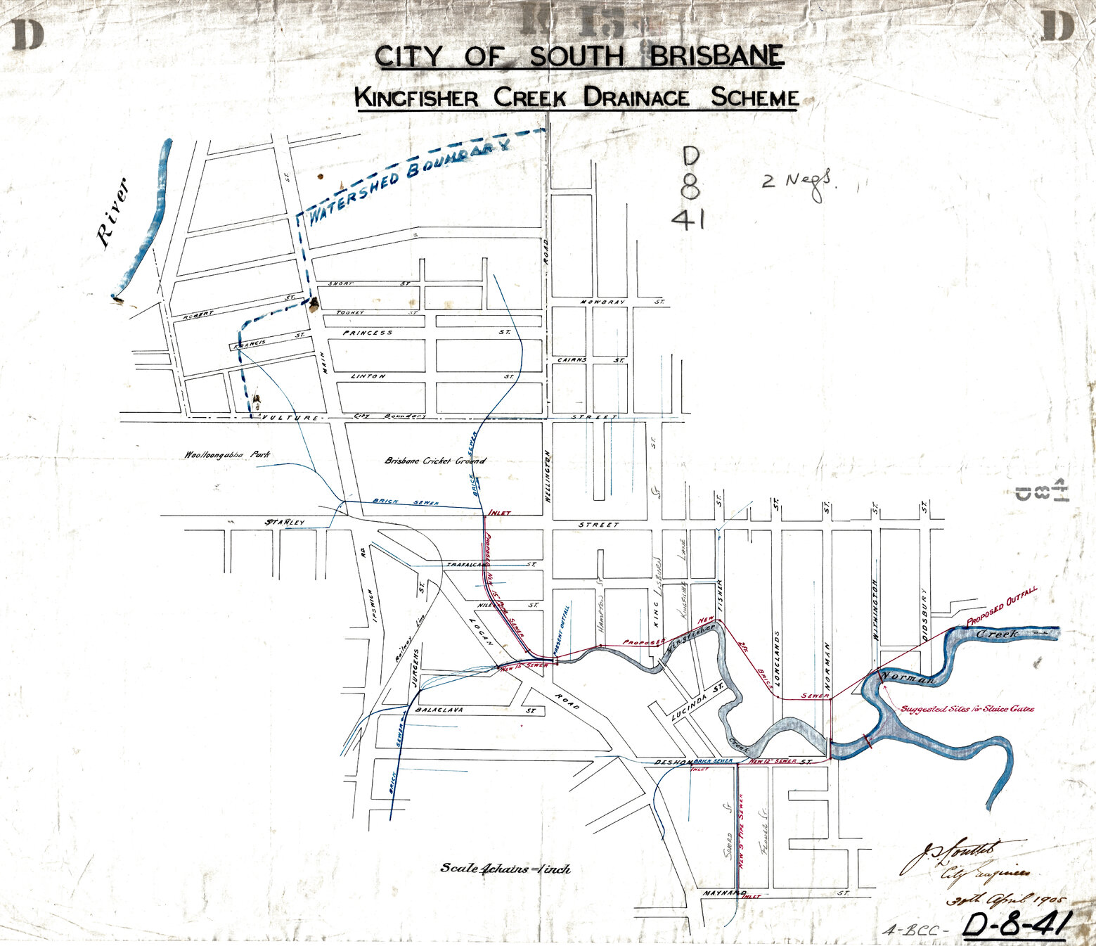 Kingfisher Creek Drainage Scheme, Woolloongabba, Kangaroo Point and East Brisbane