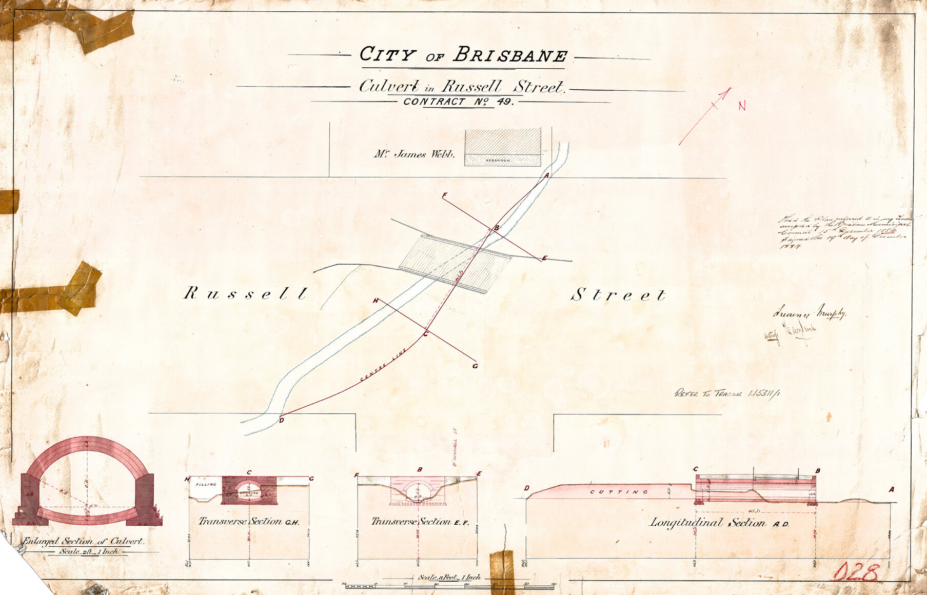 Culvert in Russell Street, South Brisbane - 1886