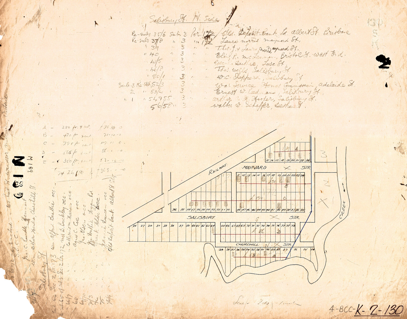 Sewerage for Salisbury Street and surrounds, Woolloongabba - 1913