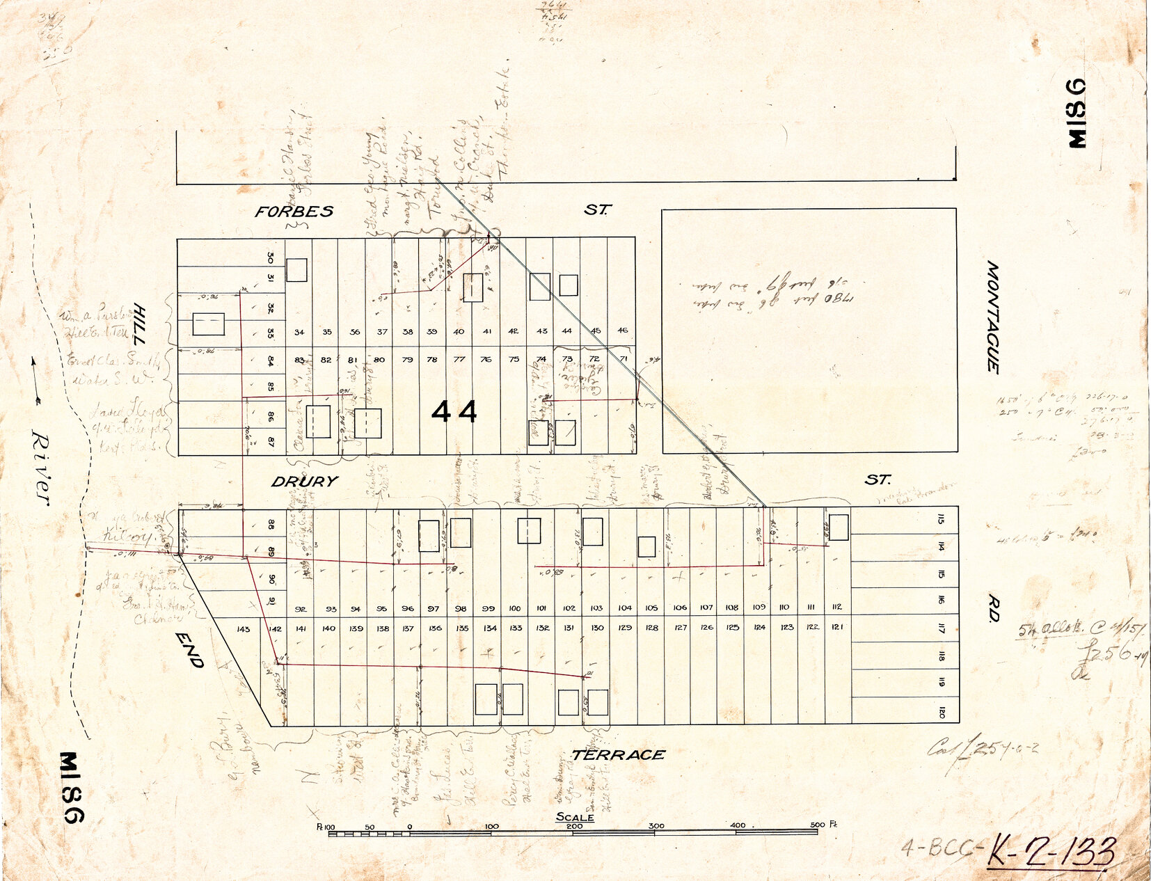 Drainage from Hill End Terrace to Montague Road, West End