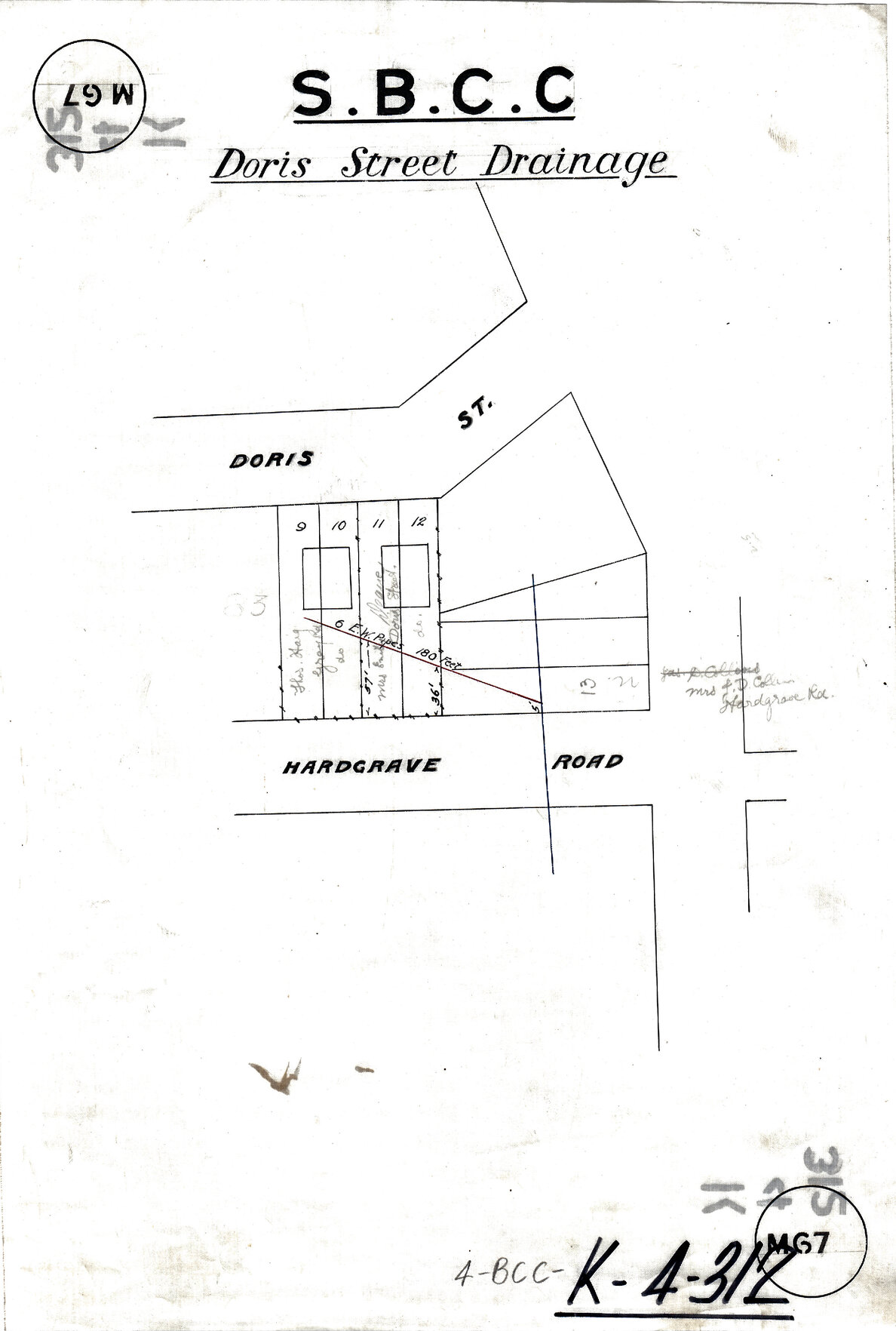 Drainage for Doris Street, West End - 1914