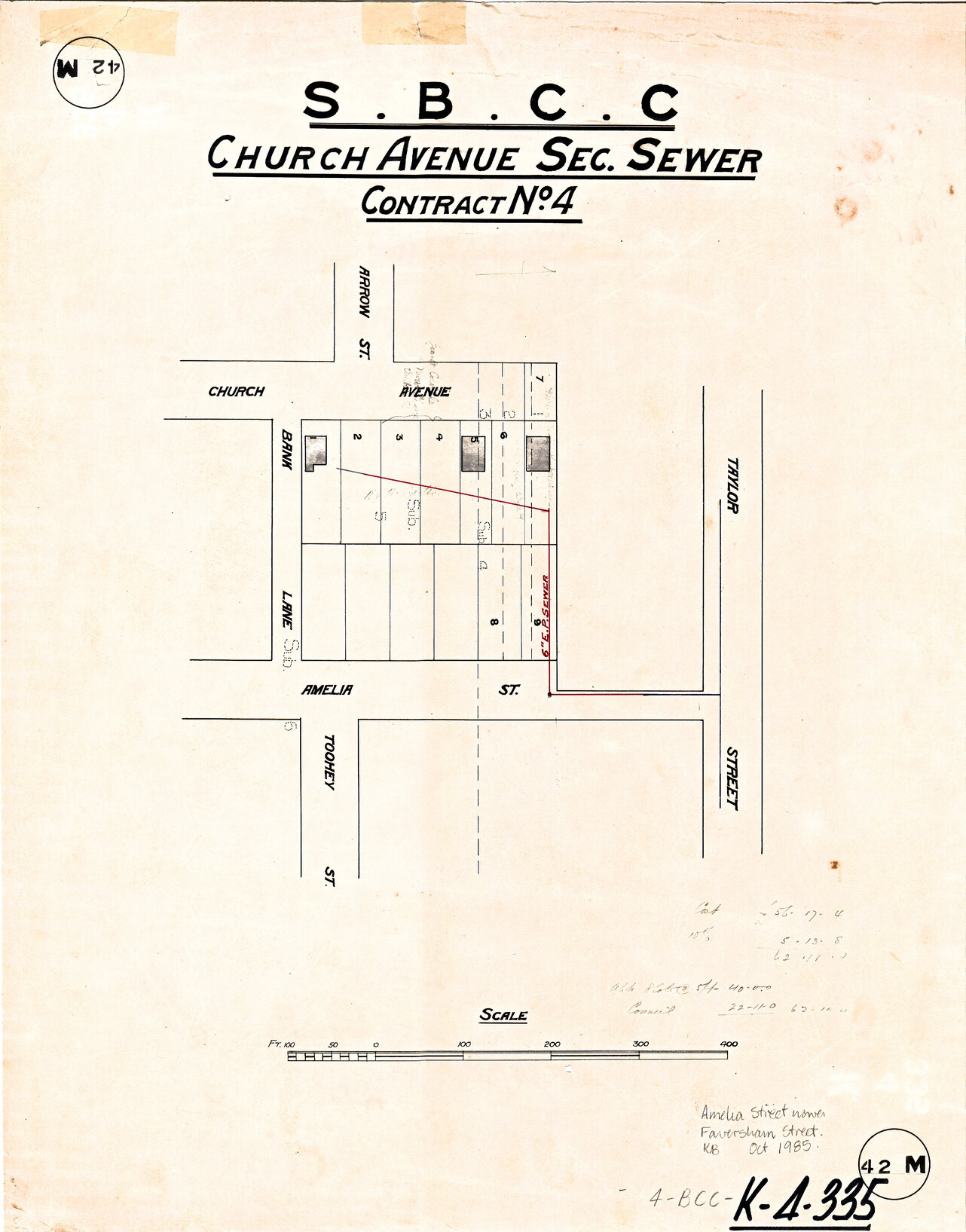 Church Avenue sectional sewer, Woolloongabba - 1914