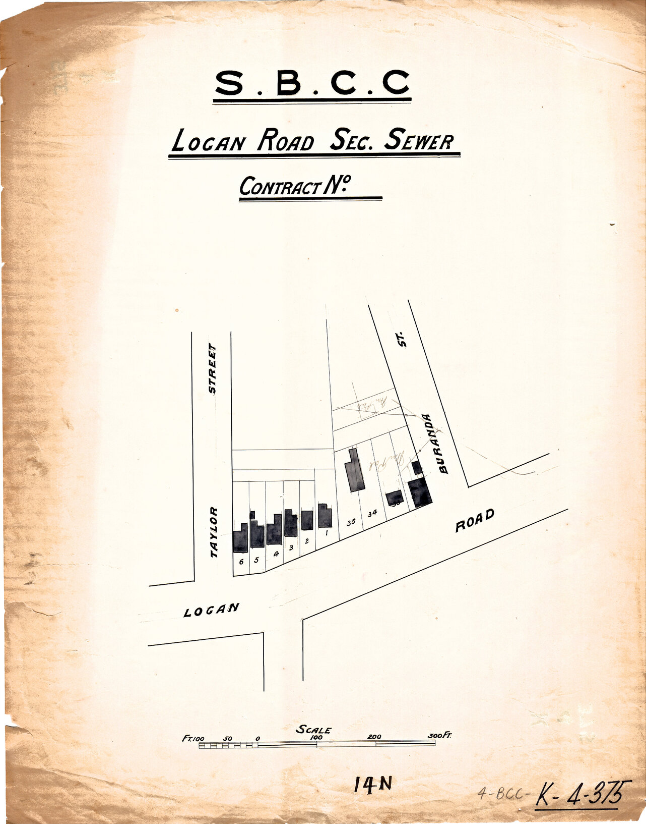Logan Road sectional sewer, Woolloongabba - 1914