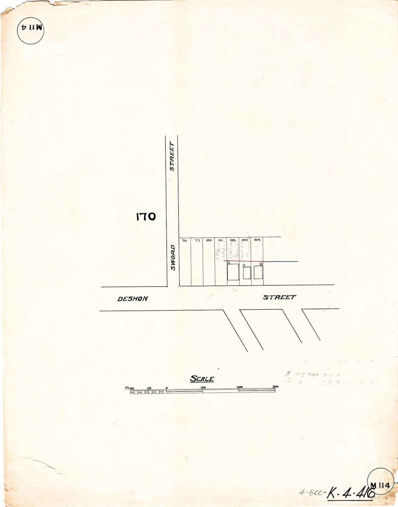 Sewer for Deshon near Sword Street, Woolloongabba - 1916
