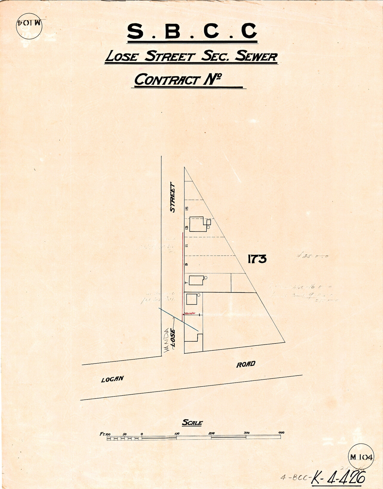 Vanda Street sectional sewer, Woolloongabba - 1916