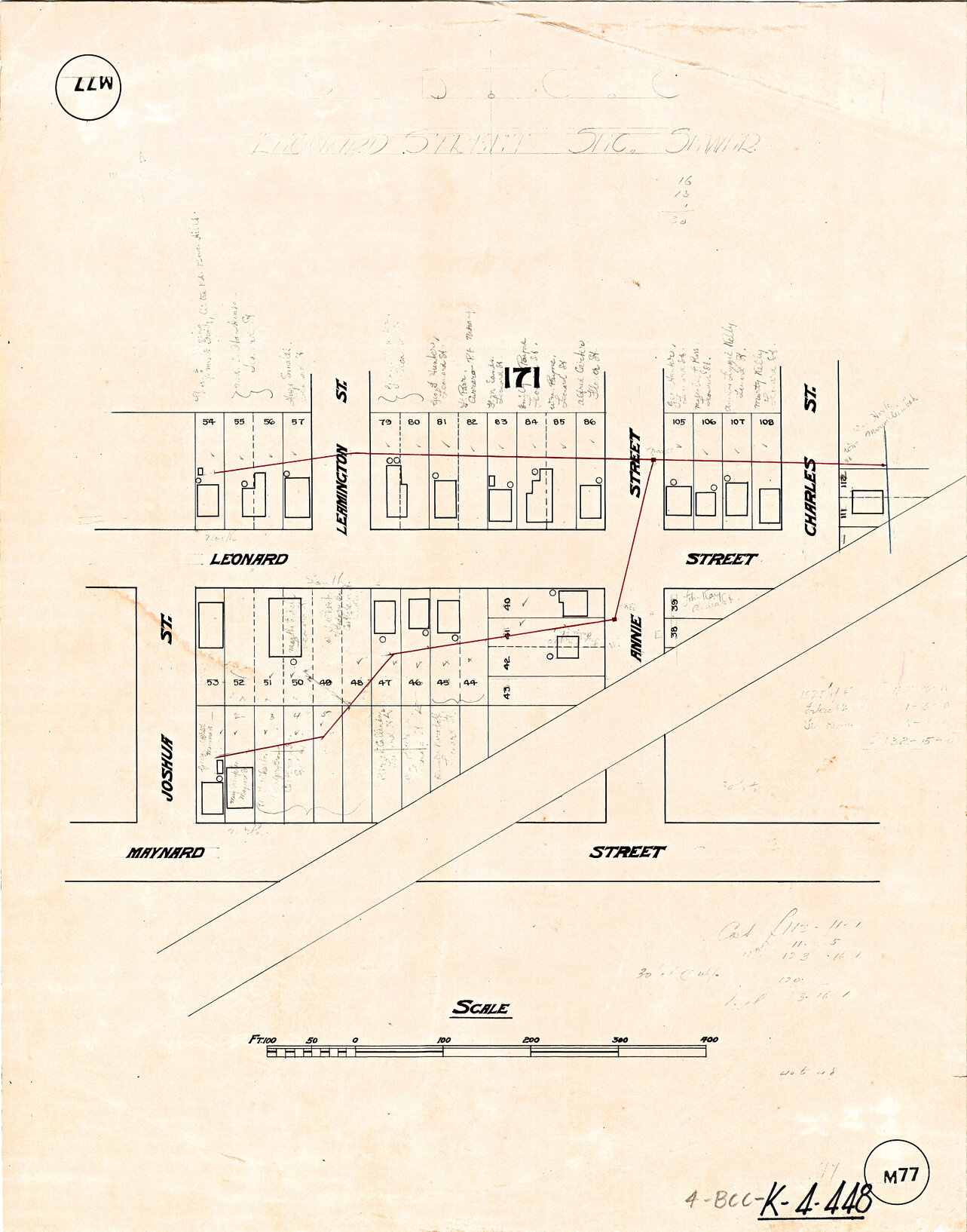 Leonard Street sectional sewer, Woolloongabba - 1917