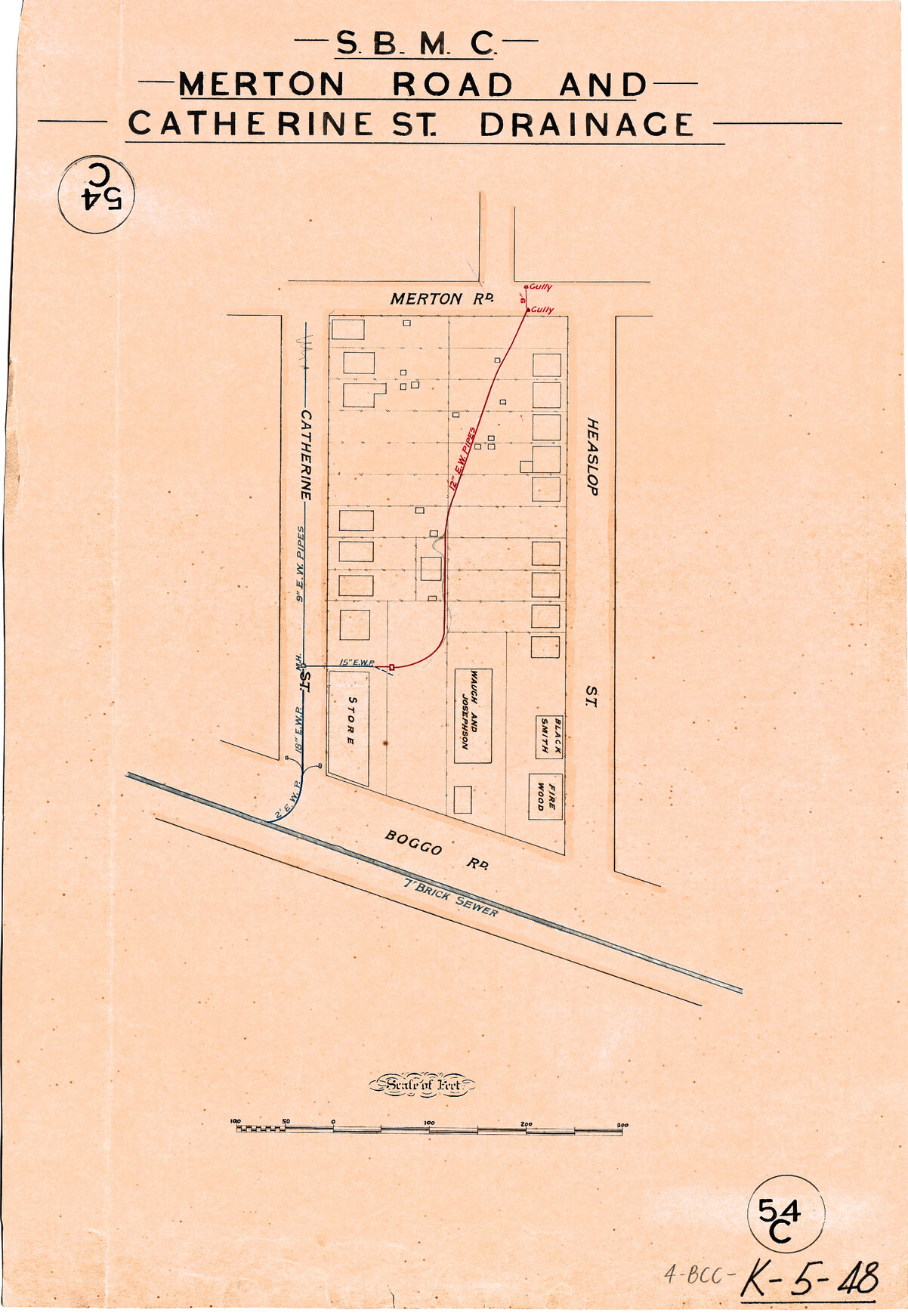 Drainage for Merton and Annerley Road, Catherine and Heaslop Street, Woolloongabba - 1890