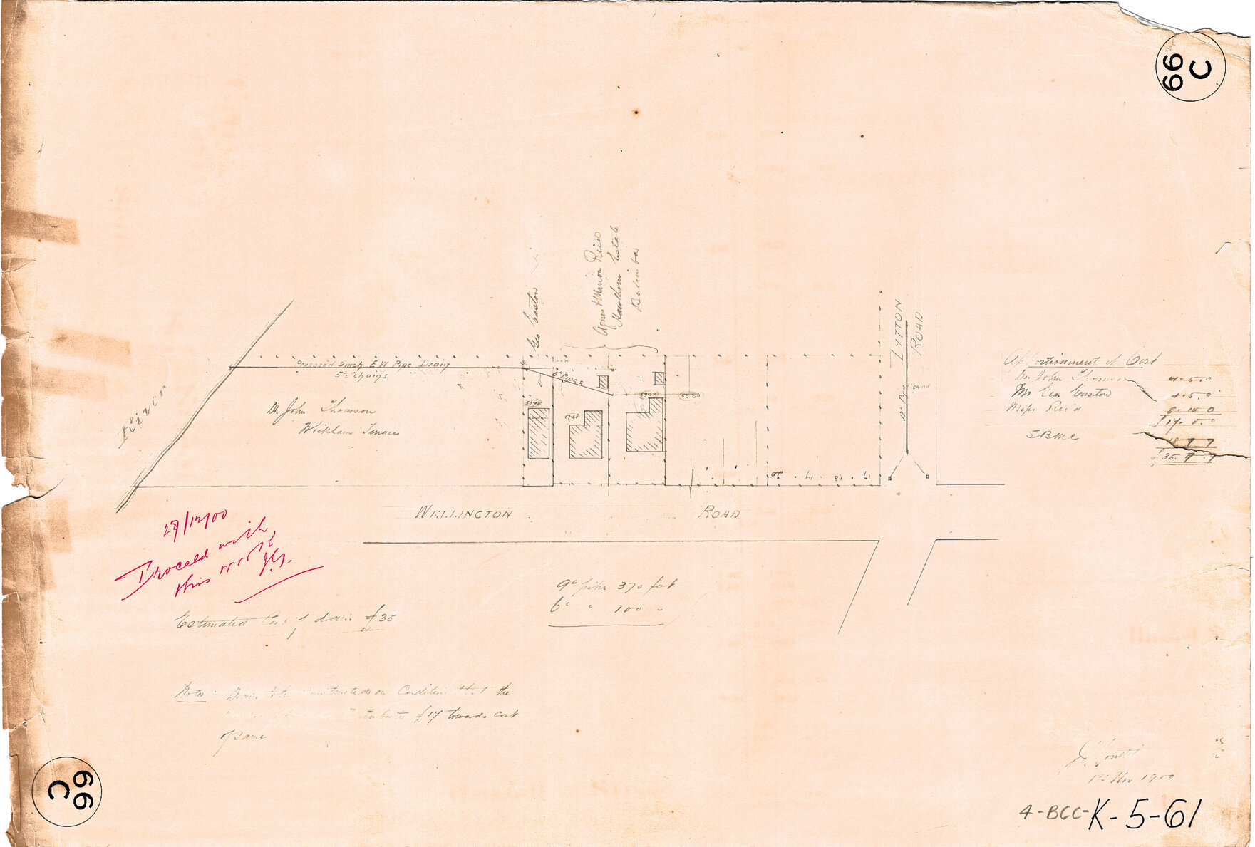 Drainage of Wellington Road, East Brisbane - 1900