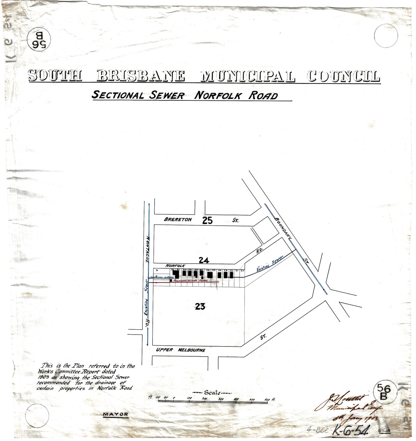 Drainage of Norfolk Road, South Brisbane - 1901, 1903