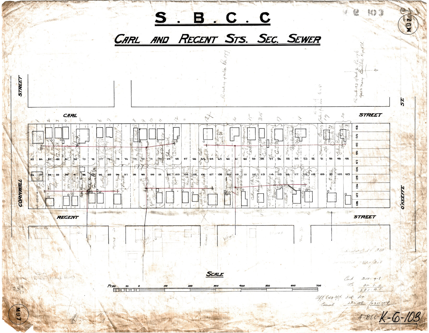 Carl and Regent Street sectional sewer, Woolloongabba - 1905