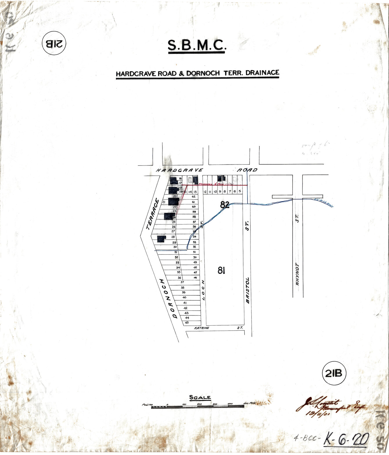 Drainage for Hardgrave Road and Dornoch Terrace, West End - 1901