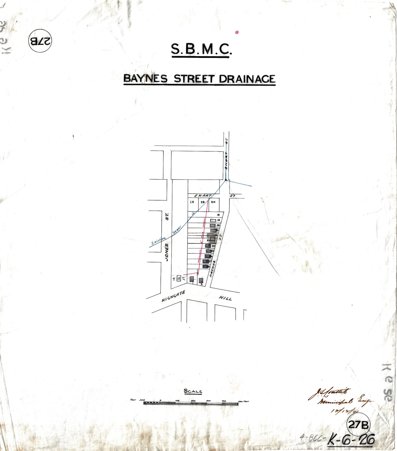 Baynes Street Drainage, Highgate Hill - 1901