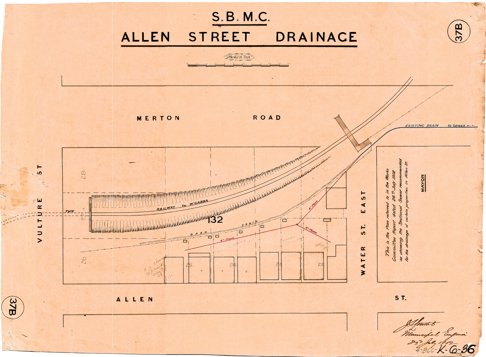 Allen Street Drainage, South Brisbane - 1902