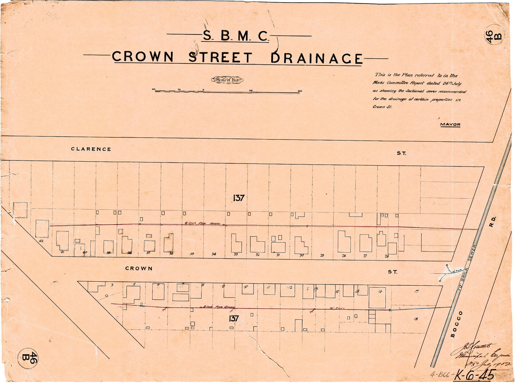Crown Street Drainage, South Brisbane - 1902
