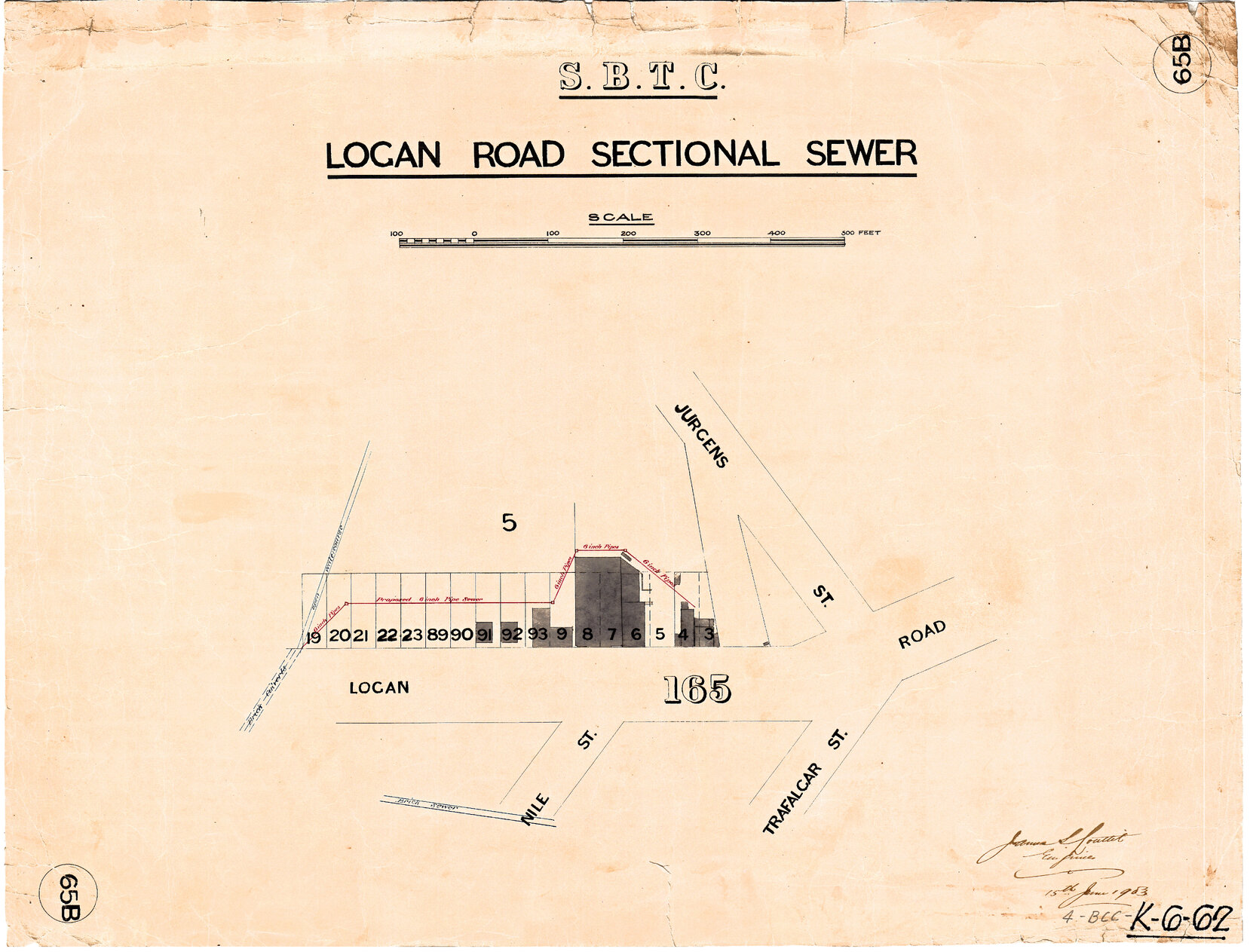 Logan Road sectional sewer, Woolloongabba - 1903