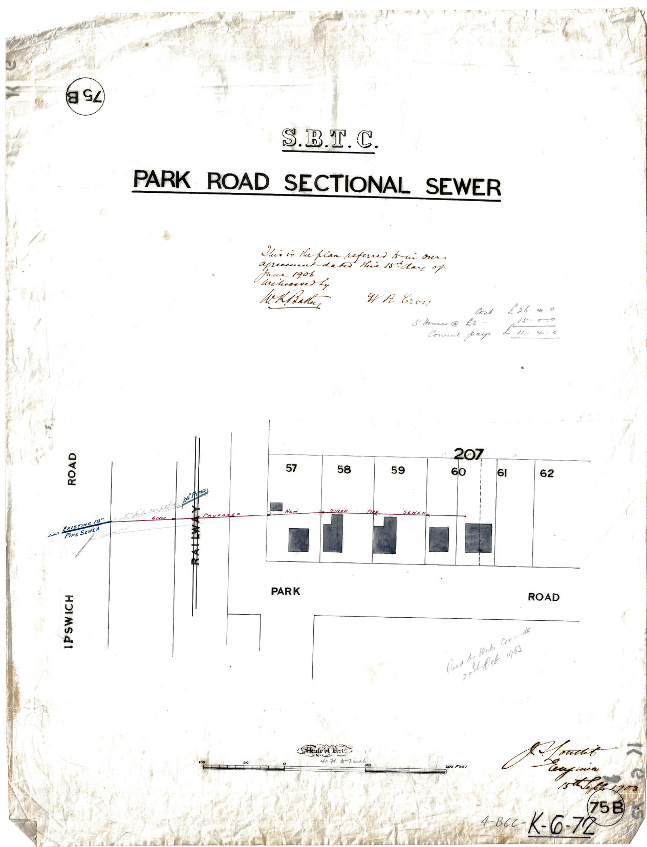 Park Road sectional sewer, Woolloongabba - 1903